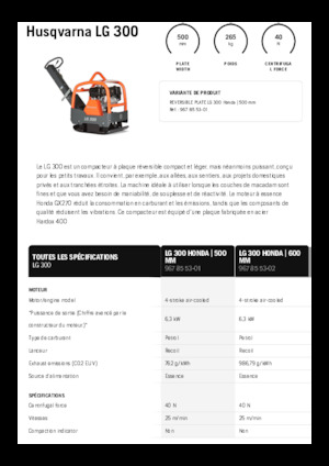 Reversible Vibratory Plate Compactors Husqvarna LG 300