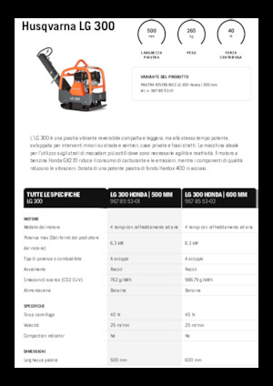 Reversible Vibratory Plate Compactors Husqvarna LG 300
