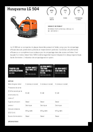 Reversible Vibratory Plate Compactors Husqvarna LG 504
