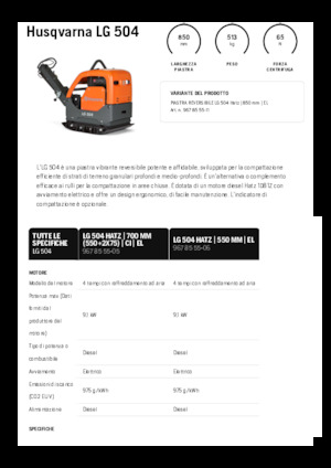 Reversible Vibratory Plate Compactors Husqvarna LG 504
