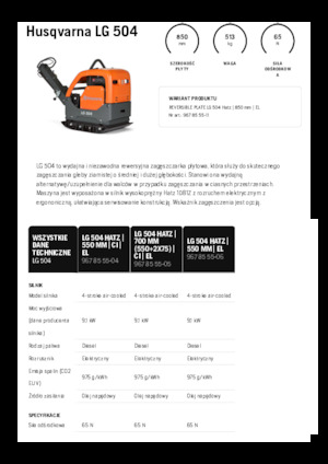 Reversible Vibratory Plate Compactors Husqvarna LG 504