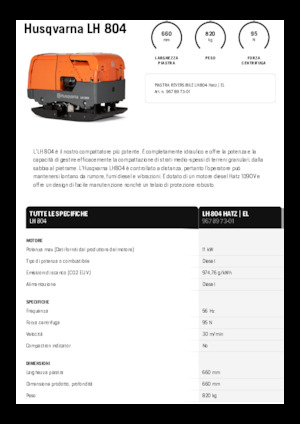 Reversible Vibratory Plate Compactors Husqvarna LH 804