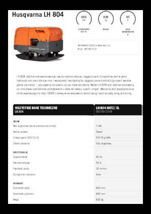 Reversible Vibratory Plate Compactors Husqvarna LH 804