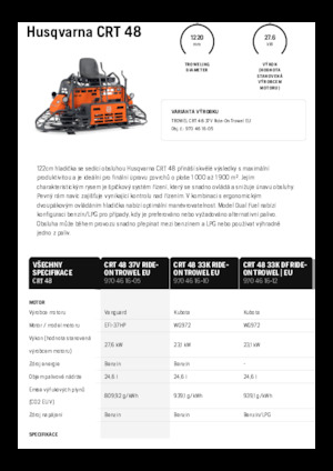 Ride-on Double Trowels Husqvarna CRT 48
