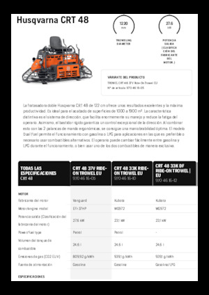 Ride-on Double Trowels Husqvarna CRT 48