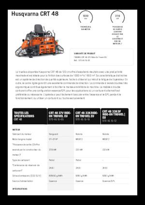 Ride-on Double Trowels Husqvarna CRT 48