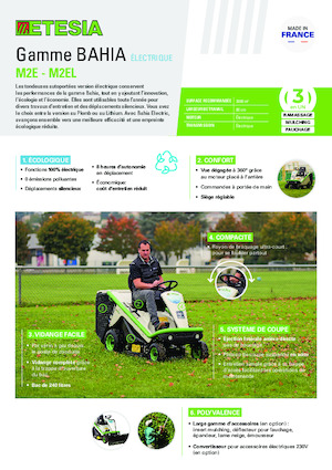 Binilebilir Çim Biçme Makineleri ve Bahçe Traktörleri Etesia BAHIA ELECTRIC M2EL