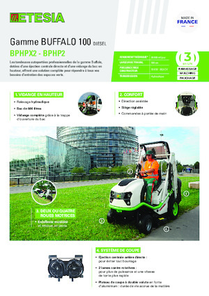 Riding Lawn Mowers and Garden Tractors Etesia BUFFALO 100 BPHPX2