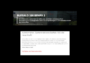 Riding Lawn Mowers and Garden Tractors Etesia BUFFALO 100 BPHPX2