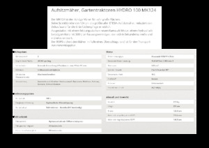 Riding Lawn Mowers and Garden Tractors Etesia HYDRO 100 MK124