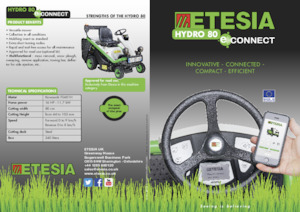 Binilebilir Çim Biçme Makineleri ve Bahçe Traktörleri Etesia HYDRO 80 E-CONNECT MKHP4
