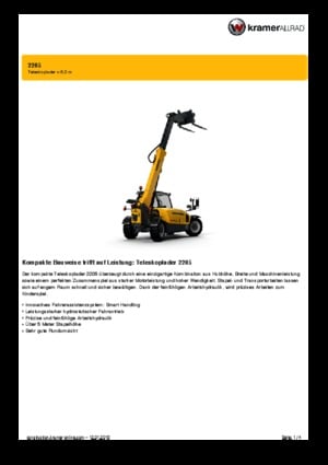 Teleskopik yükleyiciler Kramer 2205