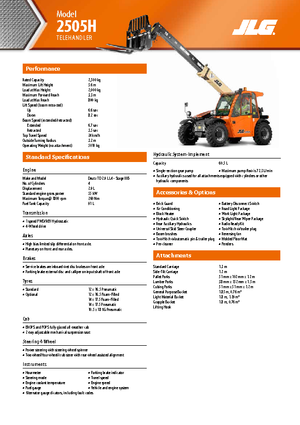 Teleskopik yükleyiciler JLG 2505 H