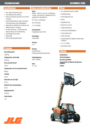 Telehandlers JLG 2505