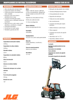 Telehandlers JLG 2505