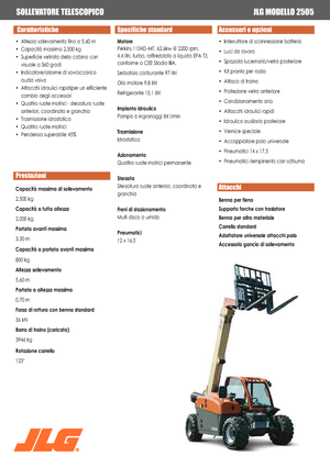Telehandlers JLG 2505