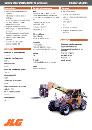 Telehandlers JLG 3508 PS