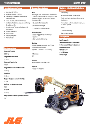 Teleskopik yükleyiciler JLG 3512 PS