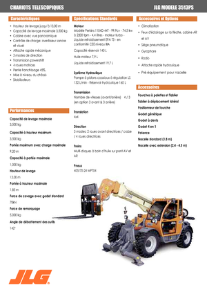 Teleskopik yükleyiciler JLG 3513 PS