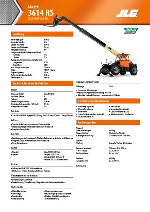 Teleskopik yükleyiciler JLG 3614 RS