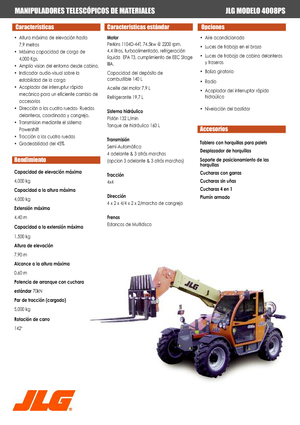 Teleskopik yükleyiciler JLG 4008 PS