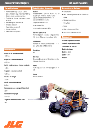 Teleskopik yükleyiciler JLG 4008 PS