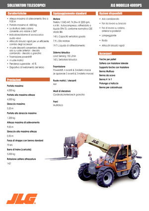 Telehandlers JLG 4009 PS
