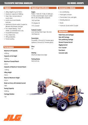 Telehandlers JLG 4009 PS