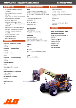Telehandlers JLG 4009 PS