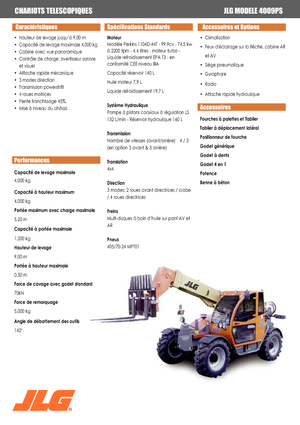 Telehandlers JLG 4009 PS