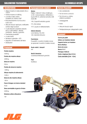 Telehandlers JLG 4013 PS
