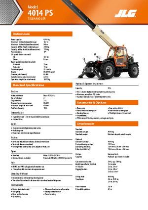 Telehandlers JLG 4014 PS