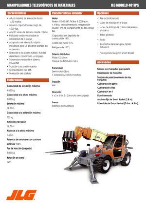 Telehandlers JLG 4017 PS