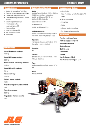 Teleskopik yükleyiciler JLG 4017 PS
