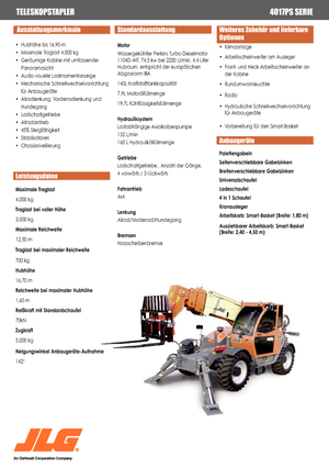 Teleskopik yükleyiciler JLG 4017 PS