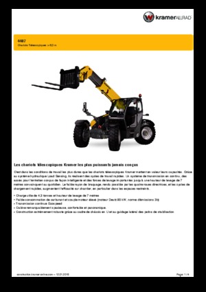Telehandlers Kramer 4407