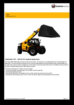 Telehandlers Kramer 5507