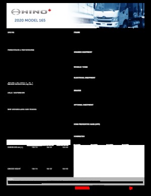 Rigid Chassis Hino 2020 HINO 165 4x2