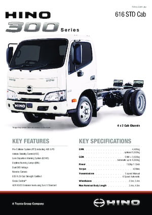 Rigid Chassis Hino 300 616 STD