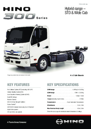 Rigid Chassis Hino 300 616 WIDE - HYBRID
