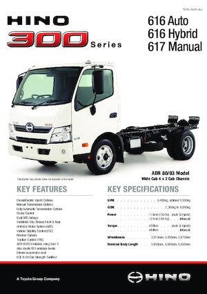 Rigid Chassis Hino 300 617 4x2