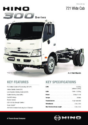 Rigid Chassis Hino 300 721 WIDE