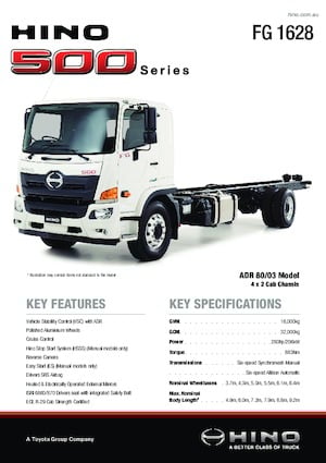 Rigid Chassis Hino 500 FG 1628 4x2