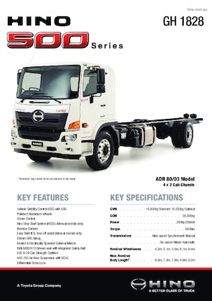 Katı şasiler Hino 500 GH 1828 4x2
