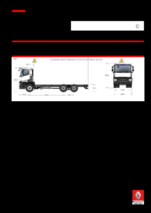 Rigid Chassis Renault C 380 8X4*4 R TRIDEM