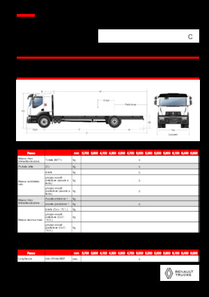 Rigid Chassis Renault C CAB2300 460 4X2 R E6