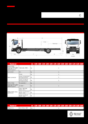 Rigid Chassis Renault C CAB2300 460 4X2 R E6
