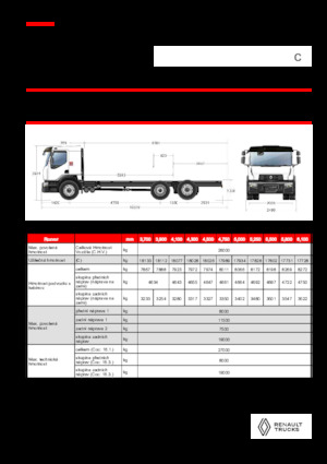 Rigid Chassis Renault C CAB2300 460 6X2 R E6