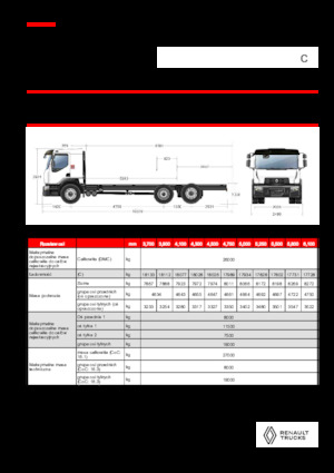 Rigid Chassis Renault C CAB2300 460 6X2 R E6