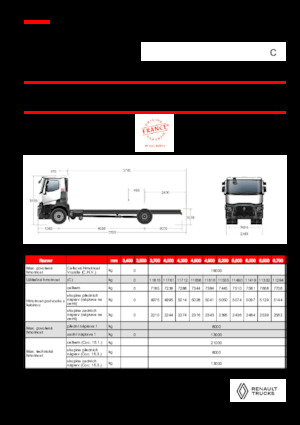 Rigid Chassis Renault C P4X2 13L E6